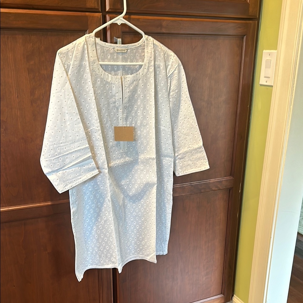 Seasons Brand Elegant White Kurta medium length